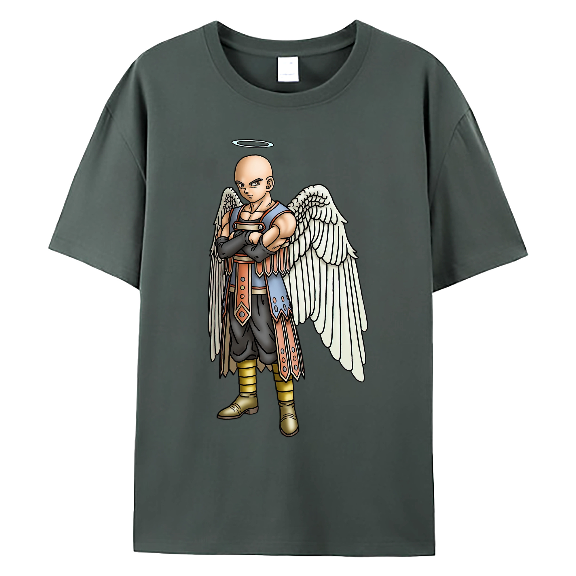 （画像用） ドラゴンクエスト Doragon Kuesuto Dragon Quest 綿100％ メンズ半袖Tシャツ｜肌触りやわらか＆通気性